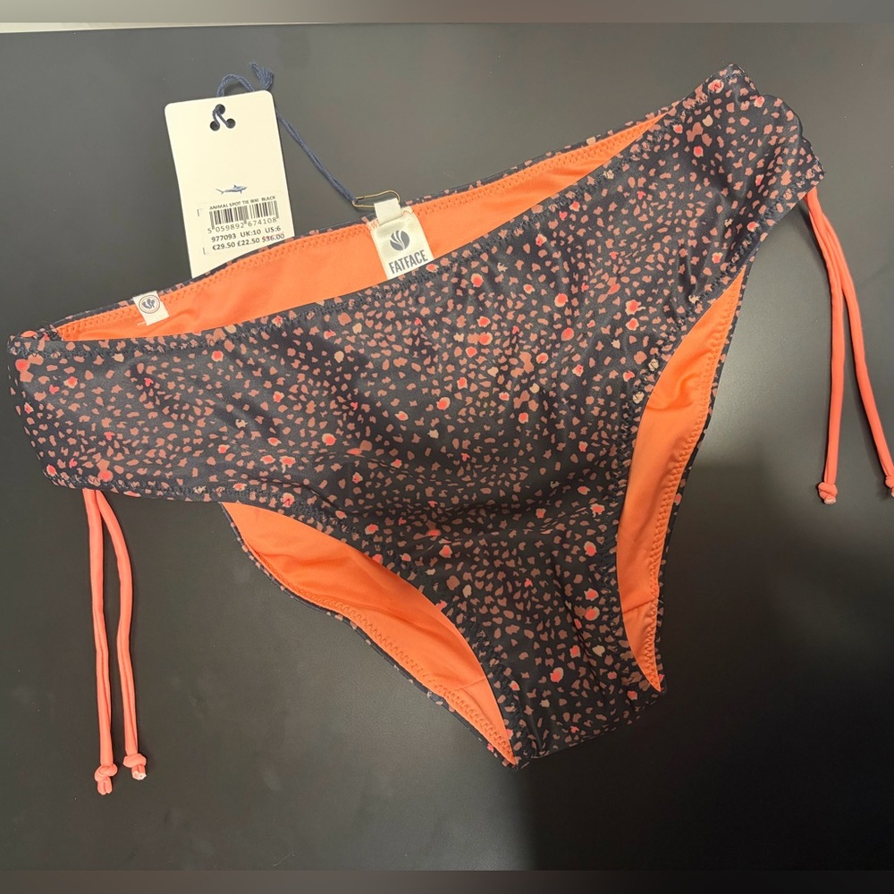 Fat Face Black and Orange Swim Bottoms